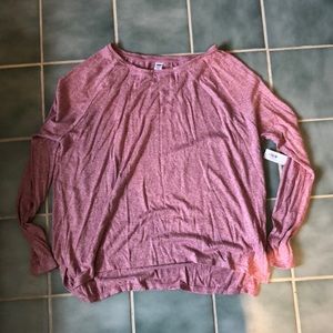 Heathered Pink old navy long sleeve blouse